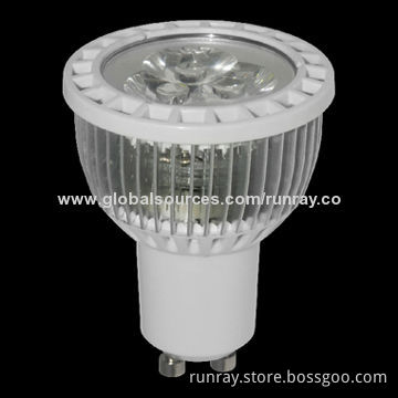 3W GU10 LED Bulb, 85-265V AC, Bridgelux Chip, 3 Years Warranty, Good Heat-dissipation